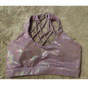 CVG - "Glisten Here" Butterfly Back Sports Bra (S)